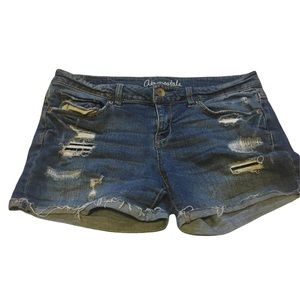 Aeropostale Midi Jean Distressed Shorts Size 8